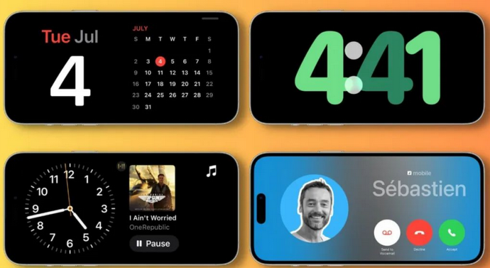 新绛苹果手机维修分享iOS17横屏充电待机显示有什么好处 
