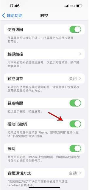 新绛苹果手机维修分享iPhone手机如何设置摇一摇删除文字 